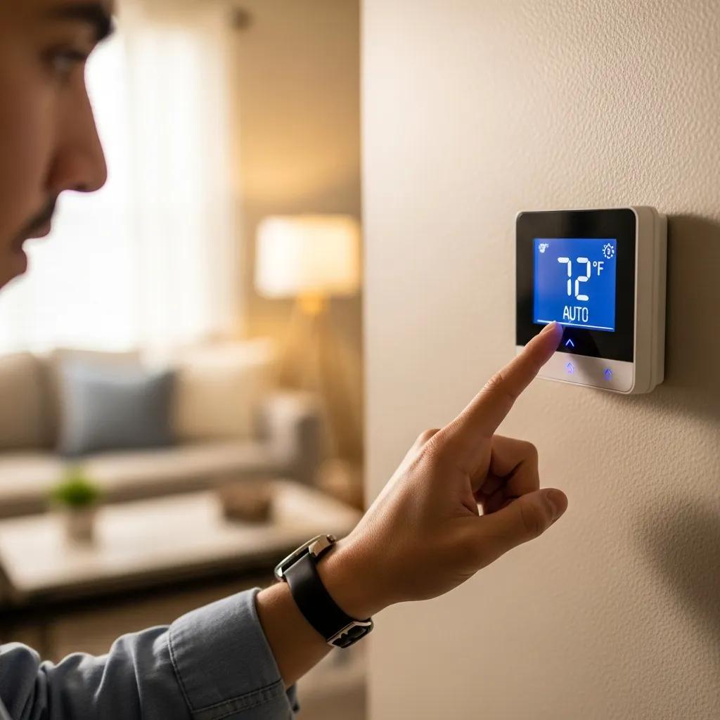 Common Furnace Problems and Solutions 2 Adjusting a digital thermostat — confirm settings and batteries first