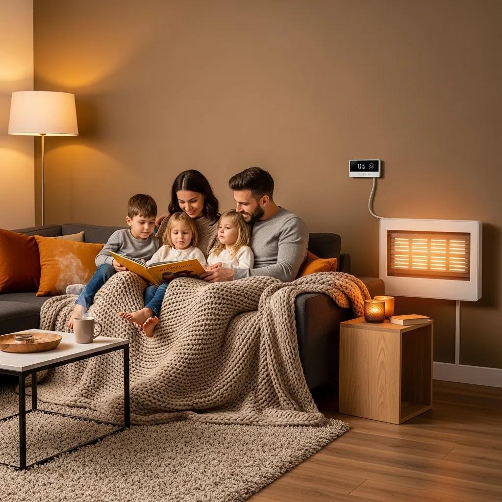 HVAC Blog 5 Cozy living room with a modern heating system, emphasizing warmth and comfort